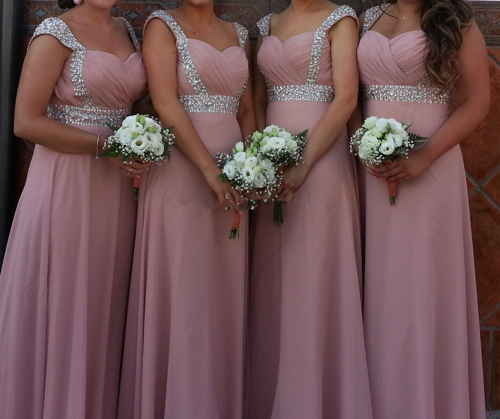 Long Bridesmaid Dress,A Line Bridesmaid Dress,Beading Bridesmaid Dress,Charming Bridesmaid Dress
